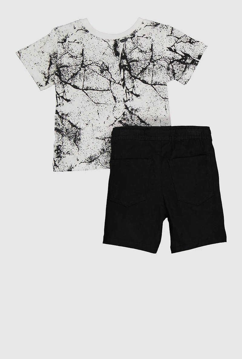 Baby Boys 12-24M Built Different Tee and Shorts Set