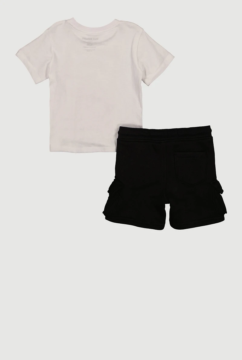 Baby Boys 12-24M Young Kings Graphic Tee and Cargo Shorts