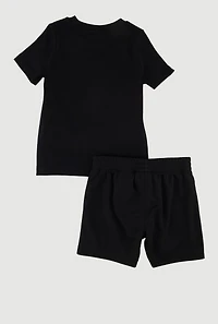 Baby Boys 12-24M Puma Graphic Jersey Mesh Tee and Shorts Set, Black, Size 24M