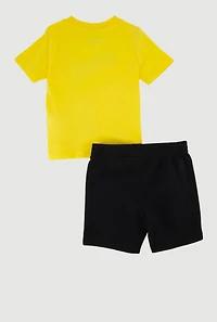 Baby Boy 12-24 Puma T Shirt and Fleece Sweatshorts 2 Piece Set, Multi, Size 18M