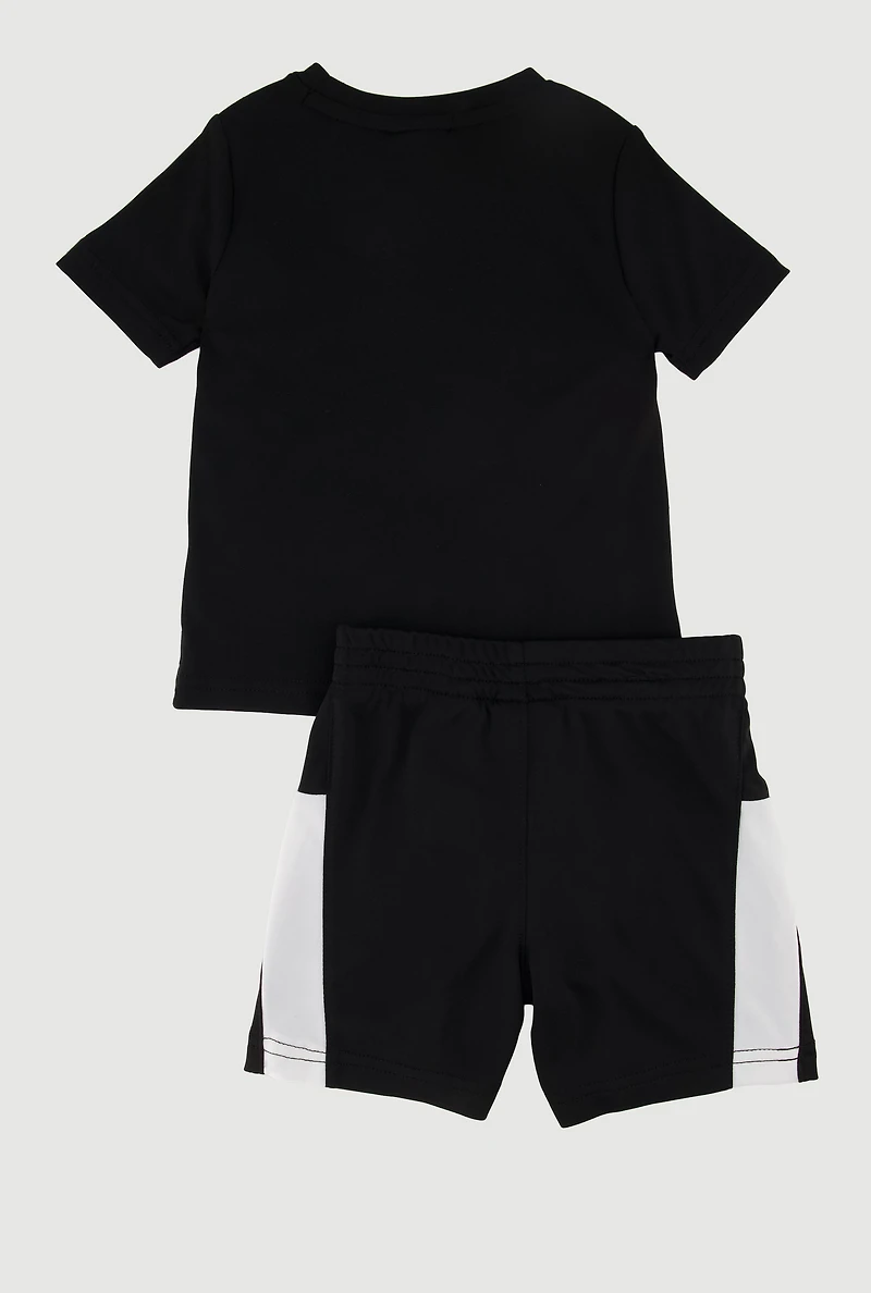 Baby Boys 12-24M Contrast Trim Puma Graphic Tee and Shorts Set, Multi, Size 12M