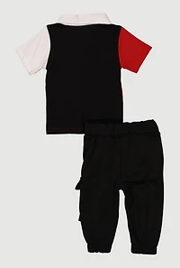 Baby Boys 0-9M Chicago Polo Shirt and Cargo Sweatpants