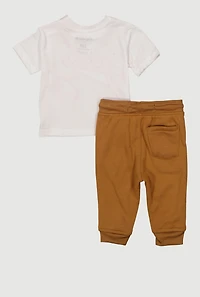 Baby Boys 0-9M Goat 23 Graphic T-Shirt and Joggers Set