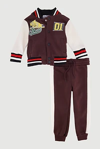 Baby Boys 0-9M Sneaker Classic 01 Varsity Jacket and Joggers