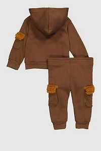Baby Boys 0-9M Goat Graphic Hoodie and Cargo Joggers
