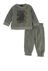 Baby Boys 0-9M Printed Graphic Sweatshirt and Sweatpants