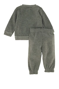 Baby Boys 0-9M Printed Graphic Sweatshirt and Sweatpants