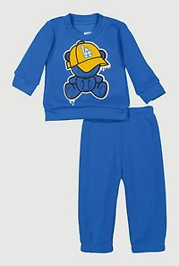 Baby Boys 0-9M City Bear Sweatshirt and Sweatpants