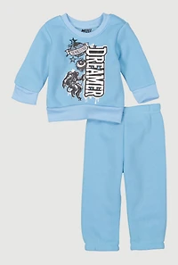 Baby Boys 0-9M Dreamer Graphic Sweatshirt and Sweatpants Set