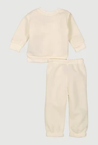 Baby Boys 0-9M Trendy Cool Bear Graphic Sweatshirt and Sweatpants