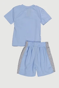 Baby Boys 0-9M All Season Champs Tee and Shorts, Blue, Size 6-9M