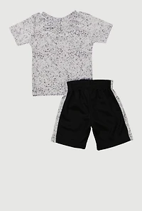 Baby Boys 0-9M Living Legend Bear Tee and Shorts, Grey, Size 3-6M