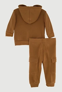 Baby Girls 12-24M Fleece Star Graphic Hoodie and Jogger Set