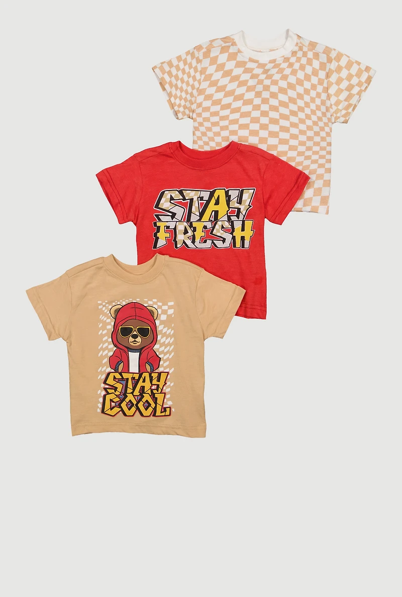 Baby Boys 12-24M Stay Fresh Cool Graphic Tees 3 Pack