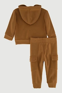 Baby Girls 0-9M Star Foil Screen Sweatshirt and Cargo Joggers