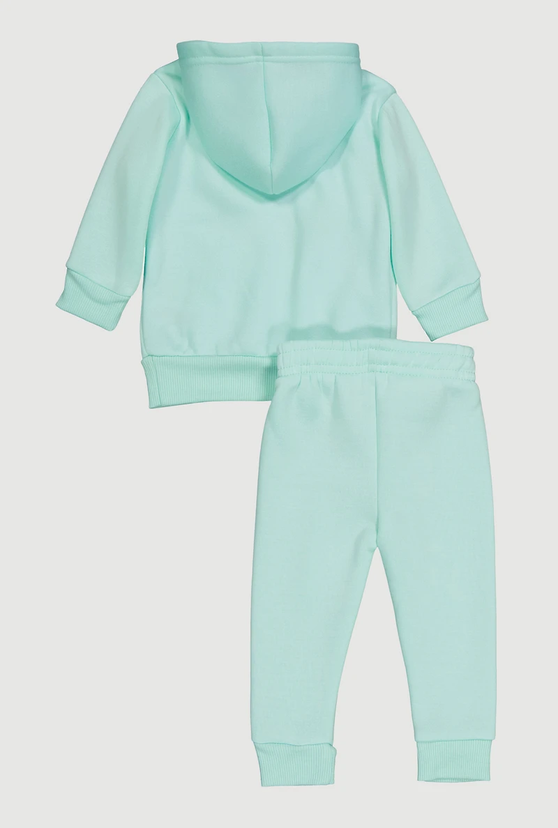 Baby Girls 0-9M Just A Diva Graphic Hoodie and Joggers