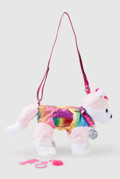 Girls Cupcake Foil Screen Puppy Purse
