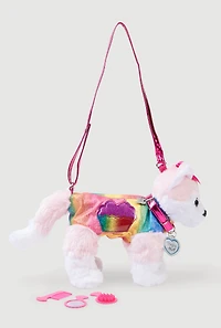 Girls Cupcake Foil Screen Puppy Purse