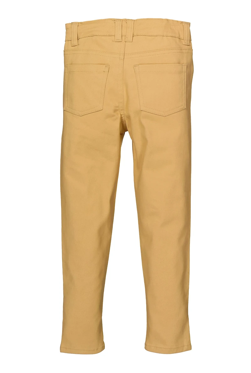 Little Girls Twill Frayed Detail Skinny Pants