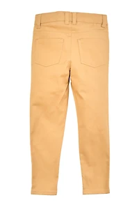 Little Girls Solid Skinny Leg Pants, Khaki,