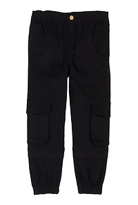 Little Girls Twill Cargo Pocket Joggers