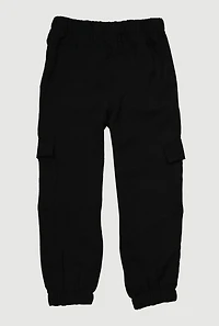 Little Girls Crepe Knit Cargo Joggers, 6
