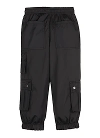 Little Girls Nylon Heart Embroidered Cargo Joggers, 4