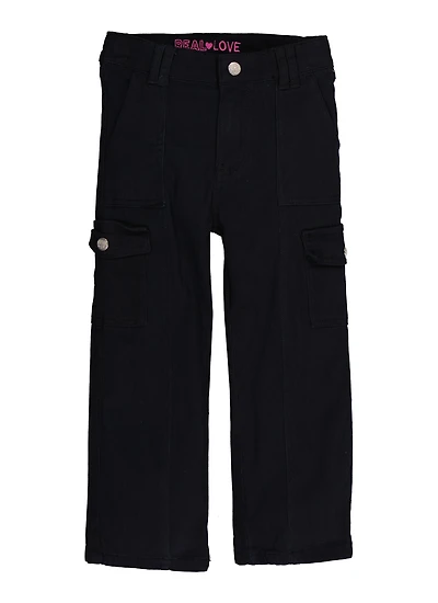 Little Girls Twill Cargo Pants,