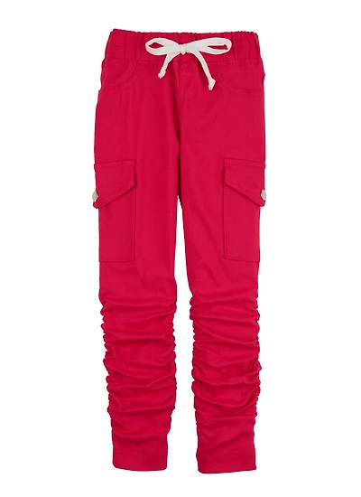 Little Girls Hyperstretch Cargo Pocket Stacked Pants, 4