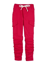 Little Girls Hyperstretch Cargo Pocket Stacked Pants, 4