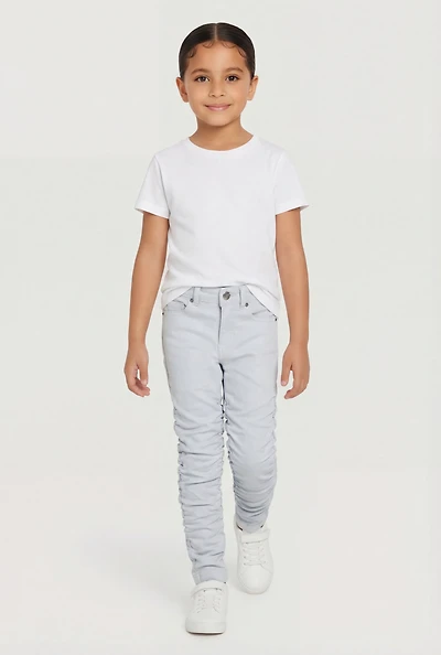 Little Girls Hyper Stretch Stacked Pants