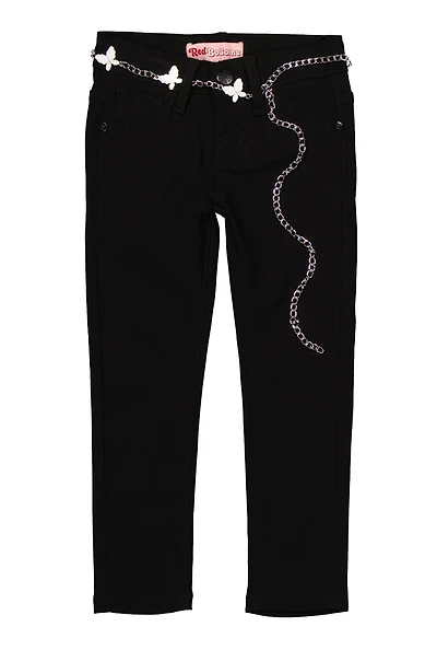 Little Girls Butterfly Chain Belt Pants