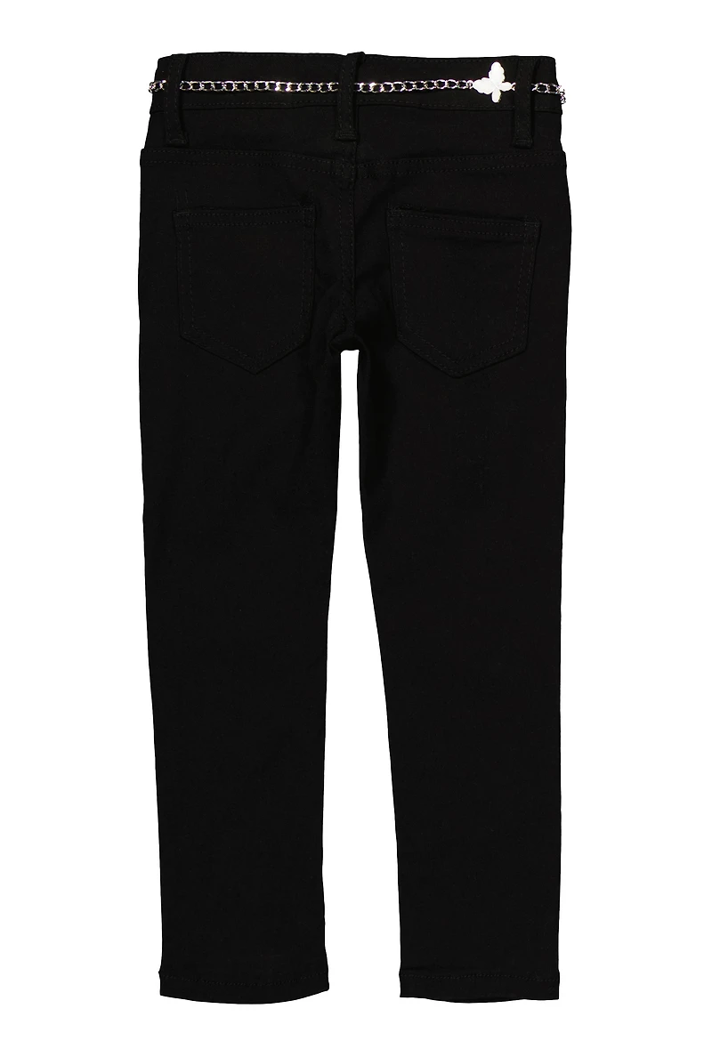 Little Girls Butterfly Chain Belt Pants