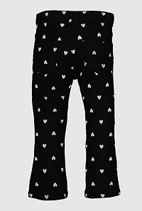 Little Girls Hyperstretch Heart Print Pants