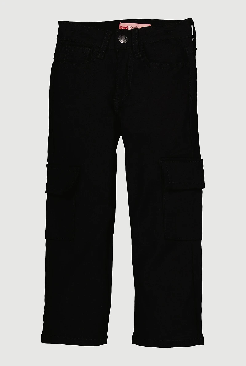 Little Girls Mid Rise Hyperstretch Cargo Pants