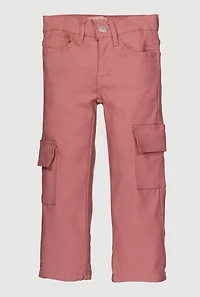 Little Girls Mid Rise Hyperstretch Cargo Pants