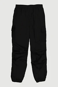 Girls Nylon Parachute Cargo Joggers, 7-8