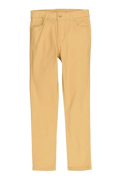 Girls Solid Pants, Khaki, Size 12