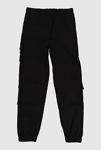 Girls Drawstring Cargo Joggers