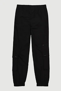 Girls Zip Detail Cargo Pocket Pants,