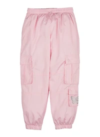 Girls Nylon Cargo Jogger Pants
