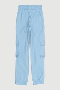 Girls Hyperstretch Cargo Pants, Blue, Size 10-12