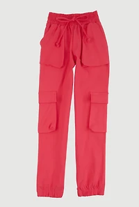 Girls Hyperstretch Cargo Pants, Pink,