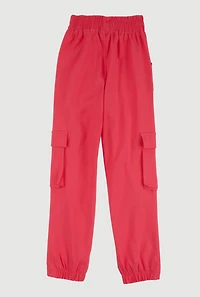 Girls Hyperstretch Cargo Pants, Pink,