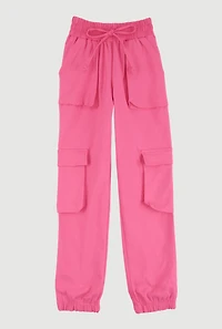 Girls Hyperstretch Cargo Pants, Pink,