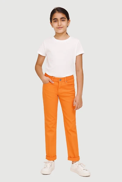 Girls Hyperstretch Slim Leg Pants,