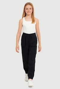 Girls Hyperstretch Cargo Joggers,