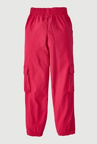 Girls Hyperstretch Cargo Joggers, Pink,