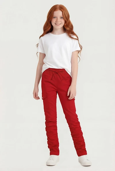 Girls Hyper Stretch Stacked Skinny Cargo Pants