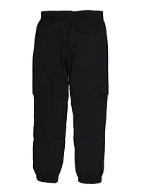 Girls Nylon Parachute Pants, Black, Size 7-8